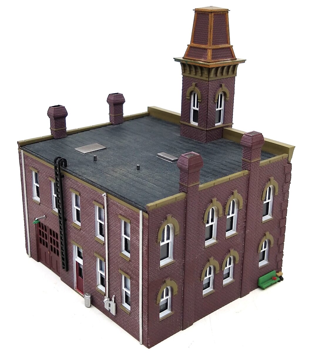 Woodland Scenics BR4934 N Built-&-Ready Firehouse Building Assembled