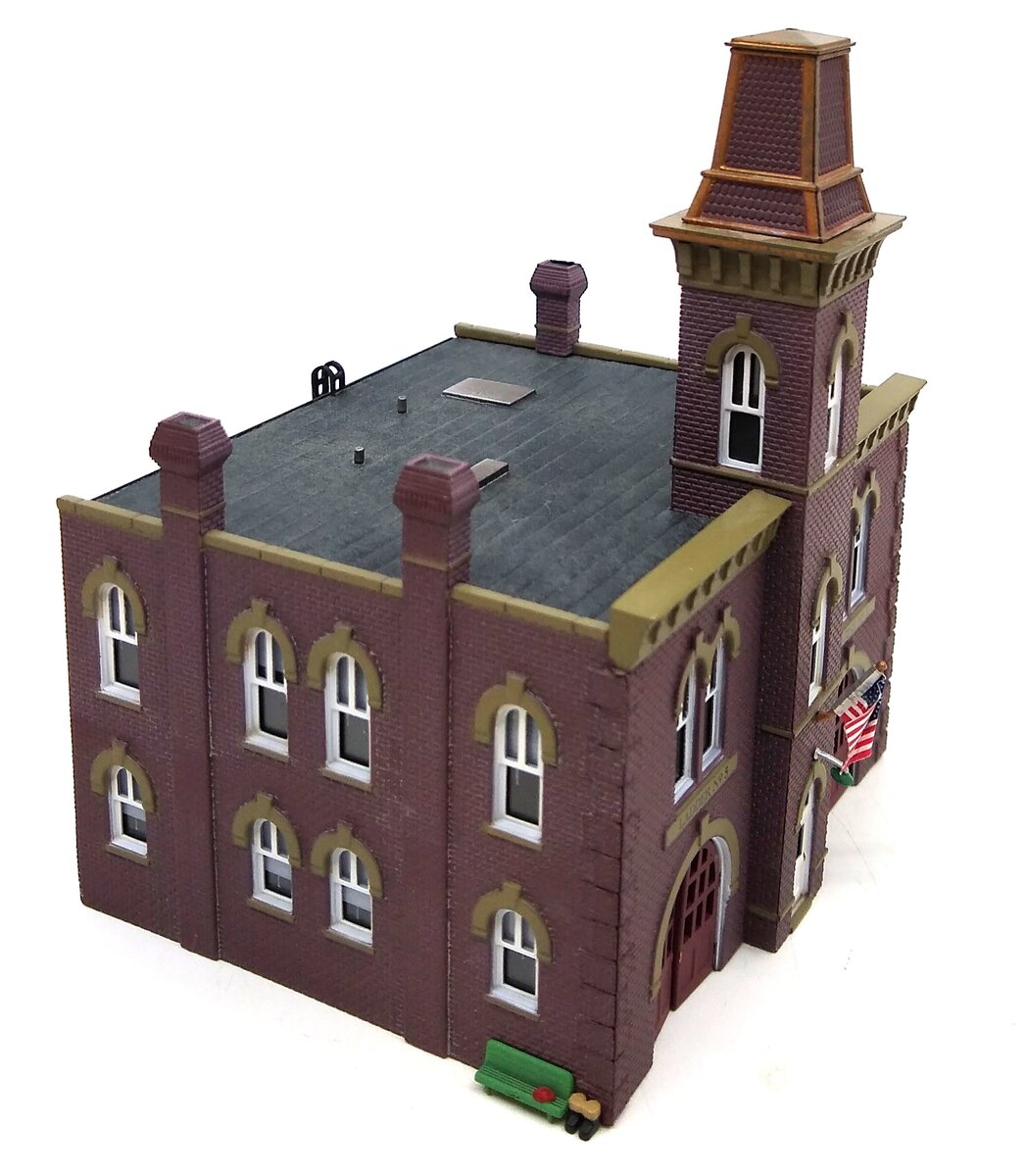 Woodland Scenics BR4934 N Built-&-Ready Firehouse Building Assembled