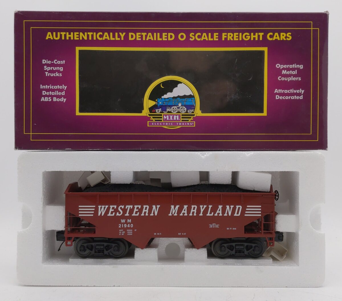 MTH 20-97736 O Western Maryland 2-Bay Offset Hopper Car #21940