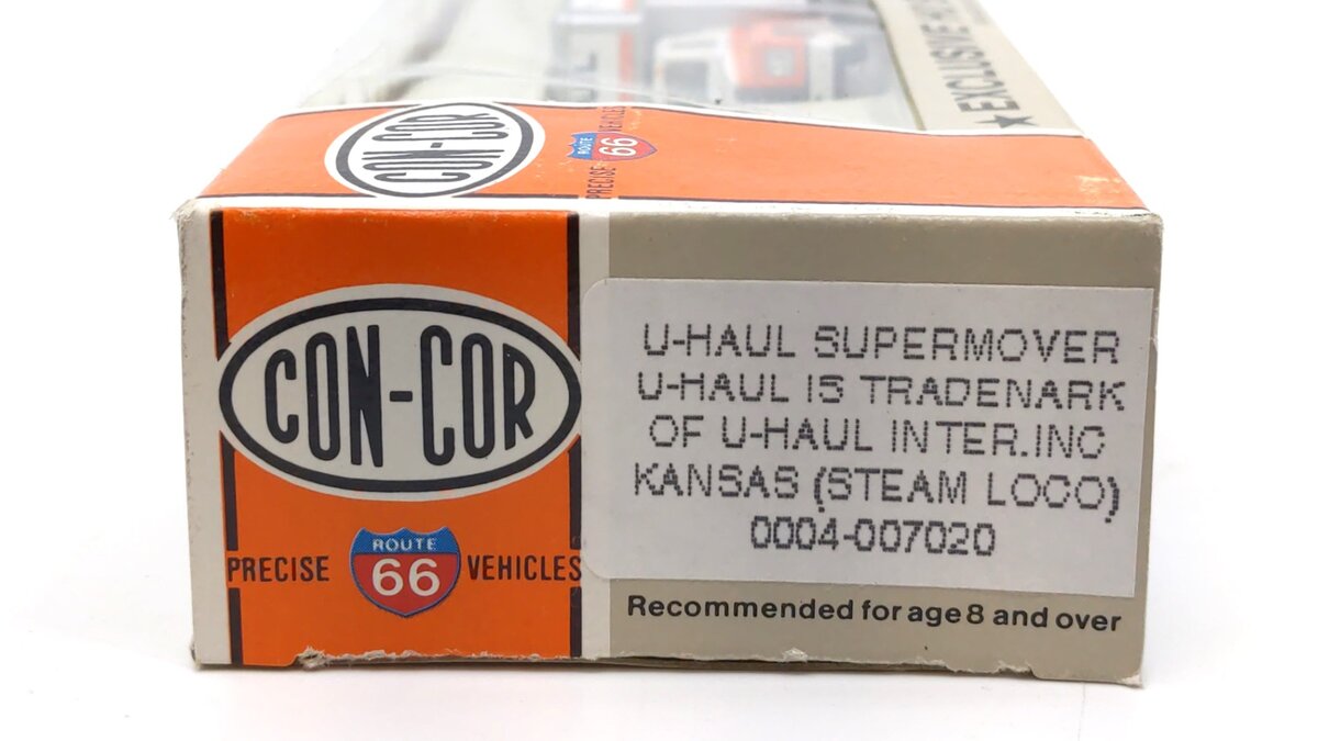 Con-Cor 0004-007020 HO Scale Kansas Steam Loco 26' U-Haul Supermover Truck