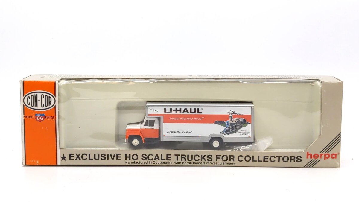 Con-Cor 0004-007020 HO Scale Kansas Steam Loco 26' U-Haul Supermover Truck