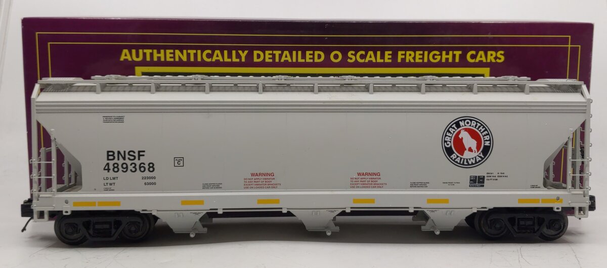 MTH 20-97798 O Gauge BNSF 3-Bay Centerflow Hopper #489368