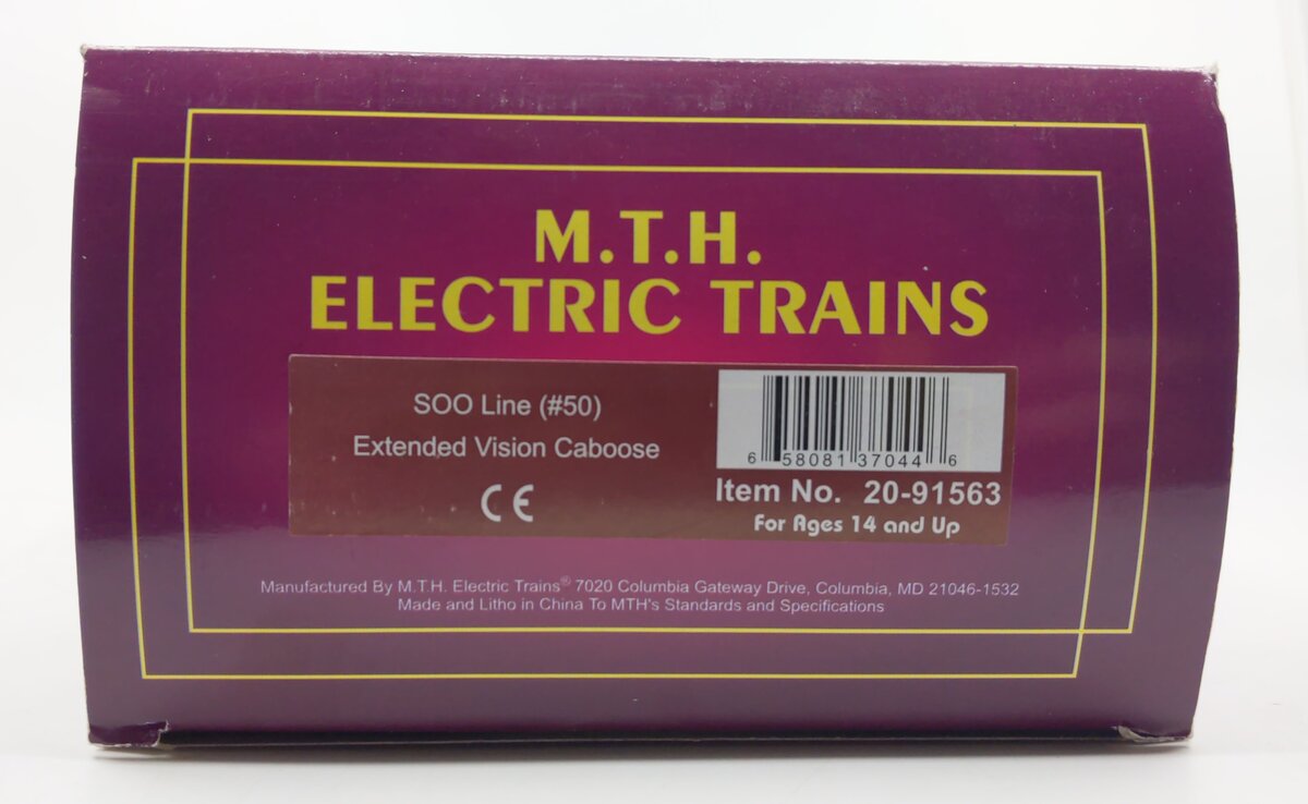 MTH 20-91563 O Gauge SOO Line Extended Vision Caboose #50