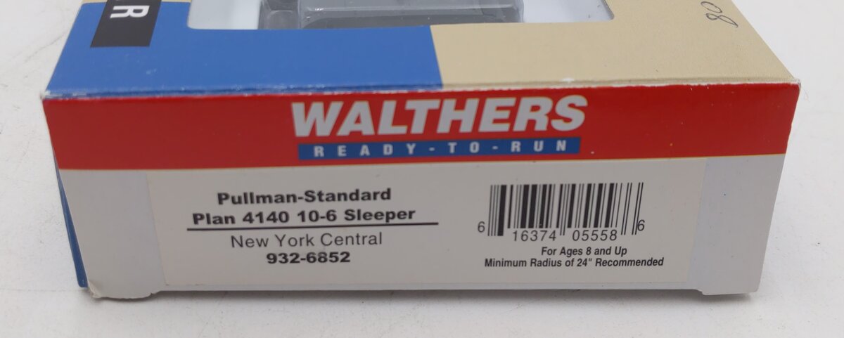 Walthers 932-6852 HO New York Central Pullman-Standard Plan 4140 10-6 Sleeper LN/Box