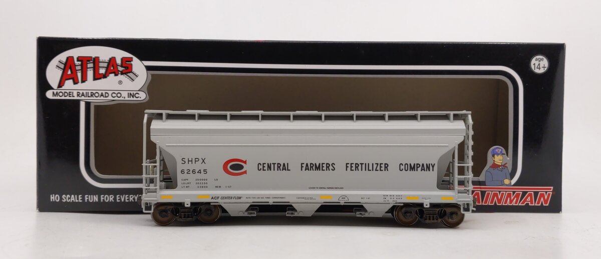 Atlas 20000478 HO SHPX Central Farmers Fertilizer ACF Covered Hopper #62645