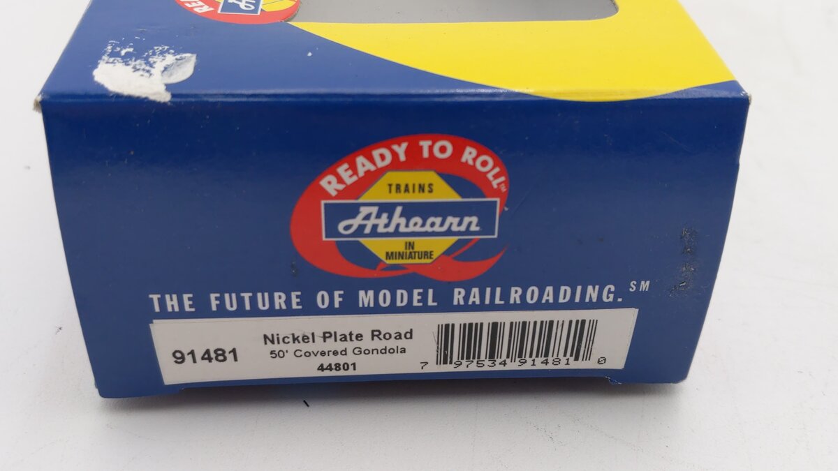 Athearn 91481 HO Scale Nickel Plate Road 50' Covered Gondola #44801 LN/Box