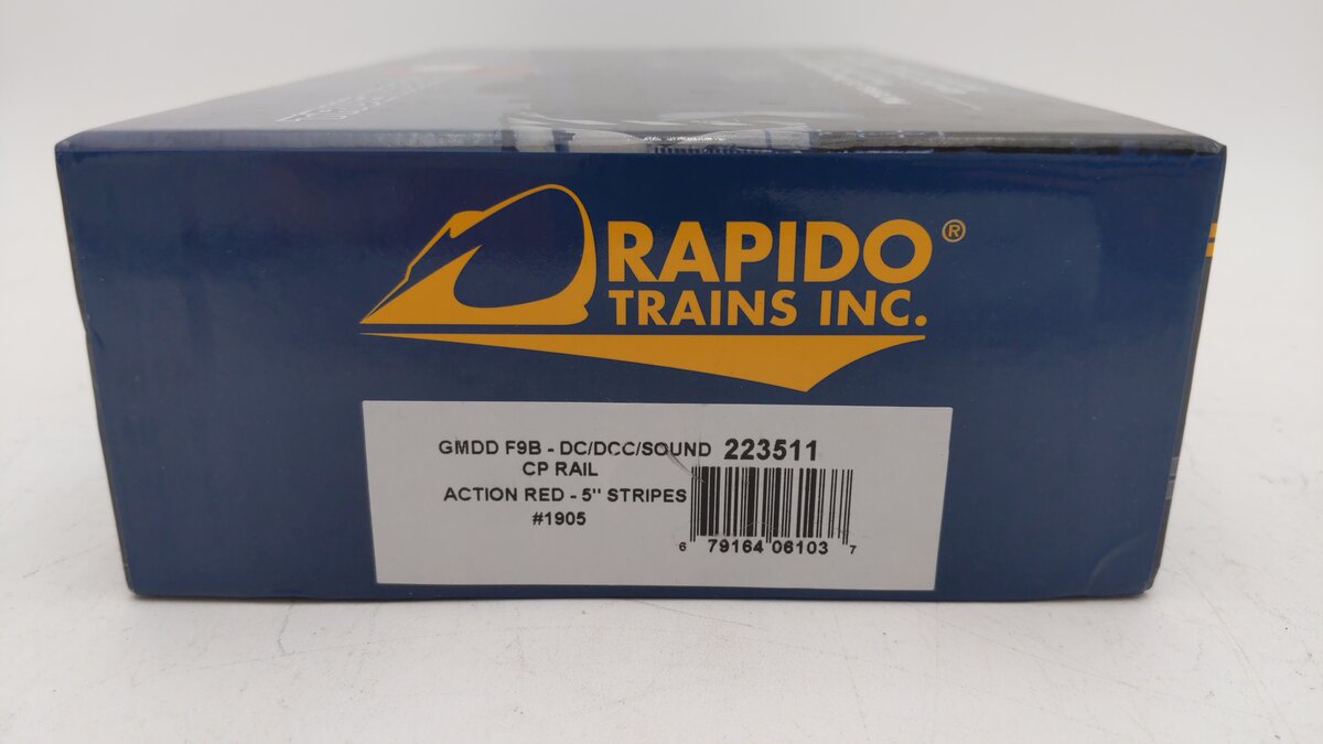 Rapido Trains 223511 HO CP Rail GMDD F9B Diesel Locomotive #1905 LN/Box
