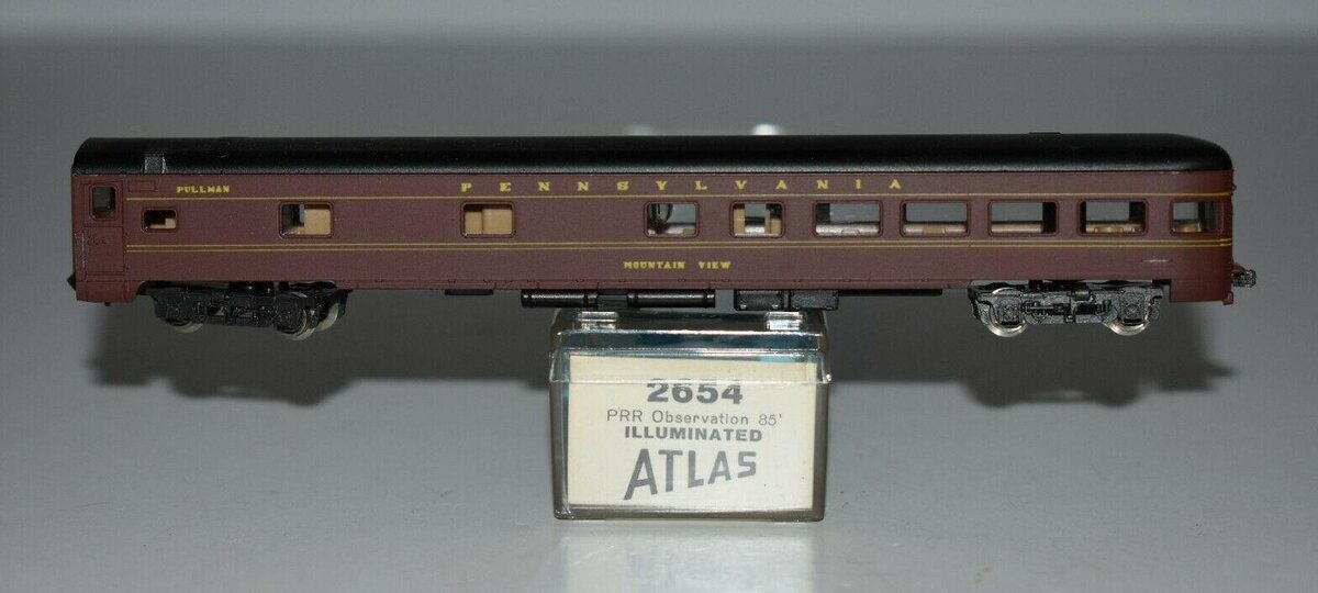 Atlas 2654 N Pennsylvania "Mountain View" 85' Illuminated Tail Car LN/Box