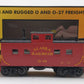 MTH 30-77258 O Gauge Alaska Railroad Steel Caboose #1066