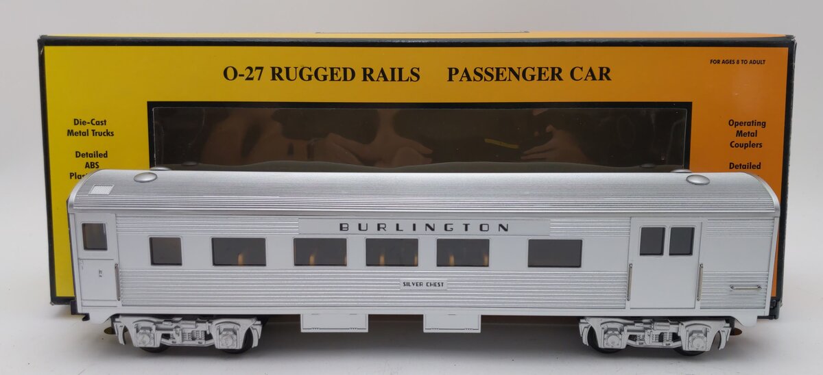 MTH 33-6046 Burlington O27 Streamlined Combine Car
