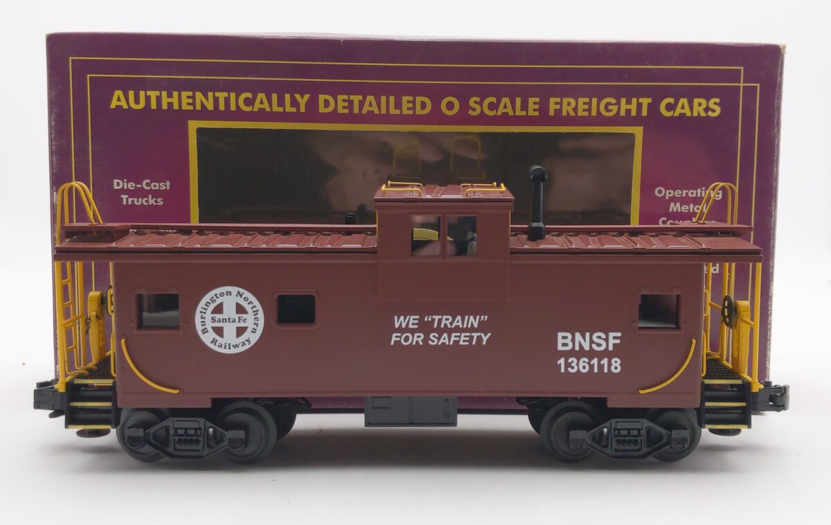 MTH 20-90010F O Gauge BNSF Extended Vision Caboose #136118 LN/Box