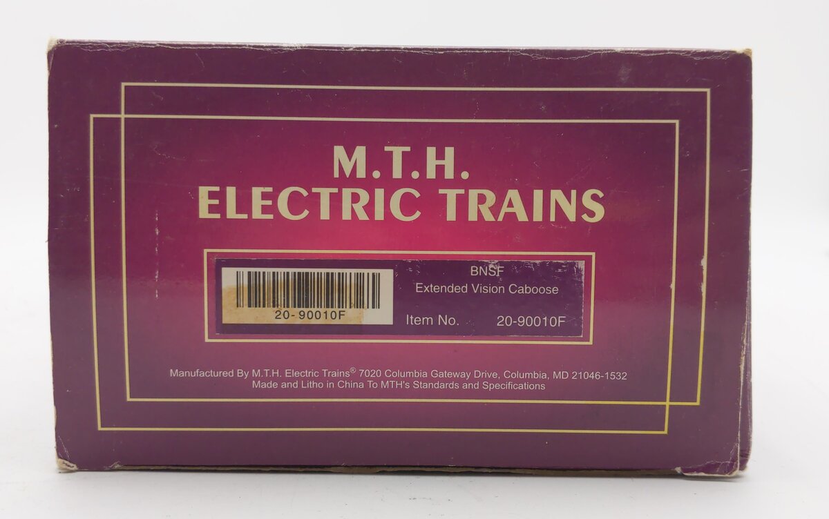 MTH 20-90010F O Gauge BNSF Extended Vision Caboose #136118 LN/Box