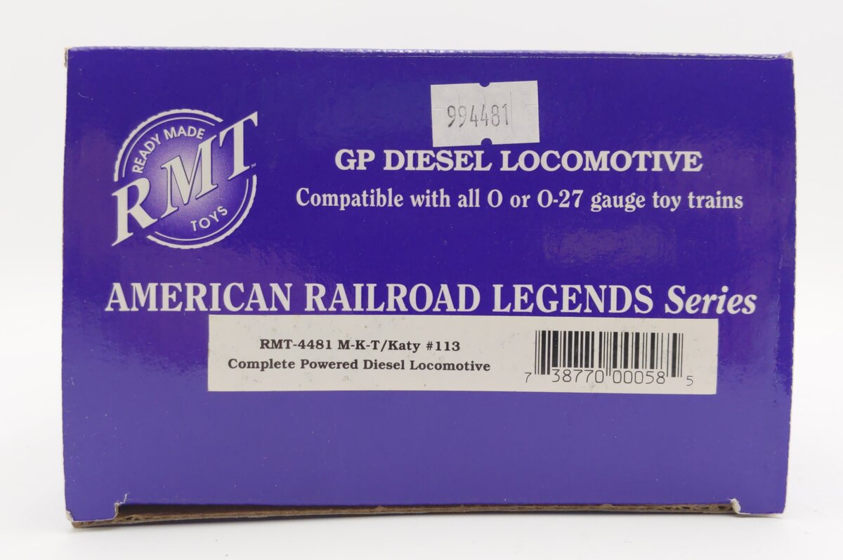 RMT 4481 O MKT Powered BEEP Diesel Locomotive Shell #113