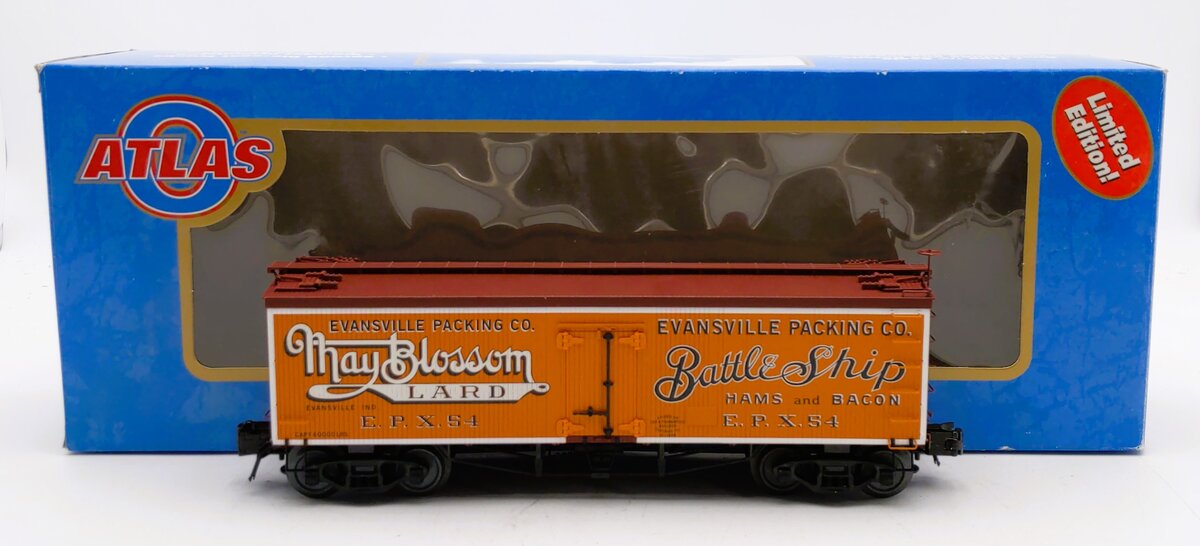 Atlas 8032-1 O Evansville Packing Reefer Car #54 (3-Rail) LN/Box