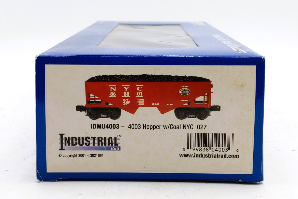 Industrial Rail 4003 O Gauge New York Central Hopper w/Coal #868074 EX/Box