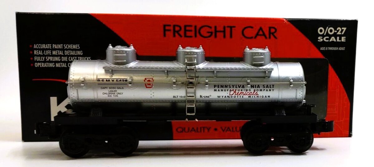 K-Line K5428 O Gauge Pennsylvania 3 Dome Classic Tank Car MT/Box
