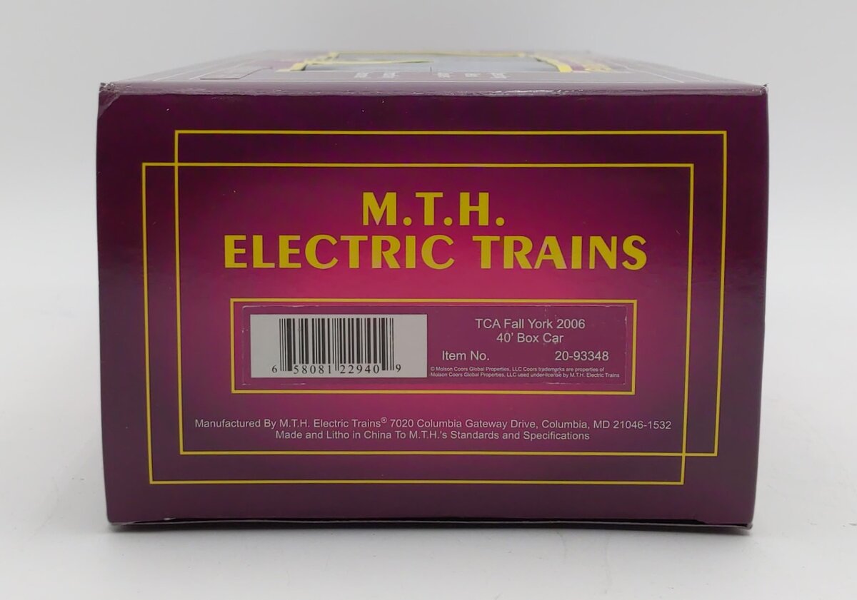 MTH 20-93348 O Gauge TCA Fall York 2006 40' Boxcar LN/Box