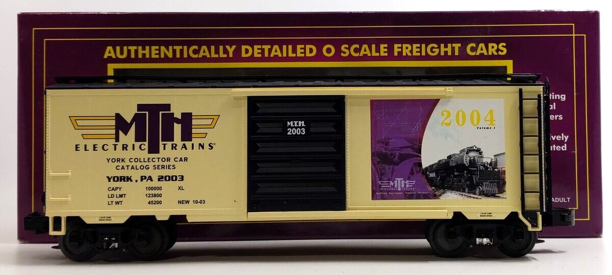 MTH 20-93165 O Gauge TCA Fall York 2003 40' Box Car #2003 NIB