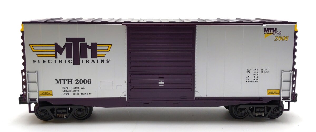 MTH 30-74347 O Gauge MTHRRC-2006 40' High Cube Box Car #2006 (Hi-Rail Wheels) NIB