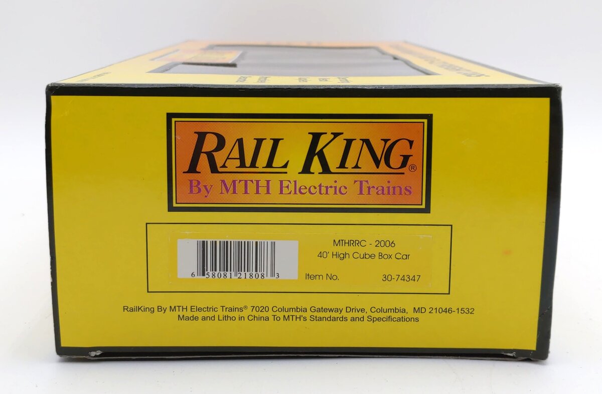 MTH 30-74347 O Gauge MTHRRC-2006 40' High Cube Box Car #2006 (Hi-Rail Wheels) NIB