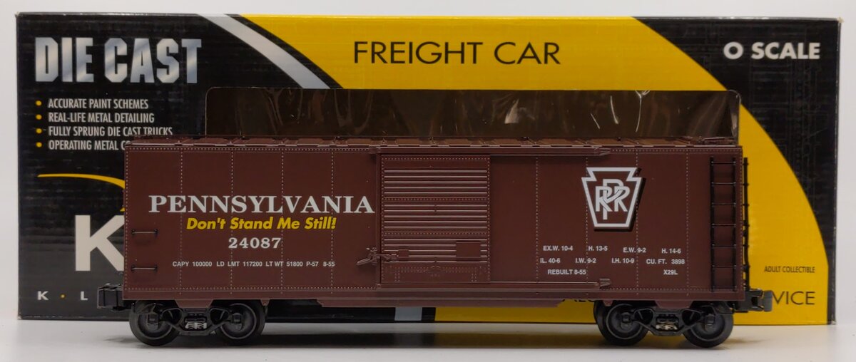 K-Line K751-1892 O Gauge Pennsylvania Diecast Boxcar #24087 EX/Box