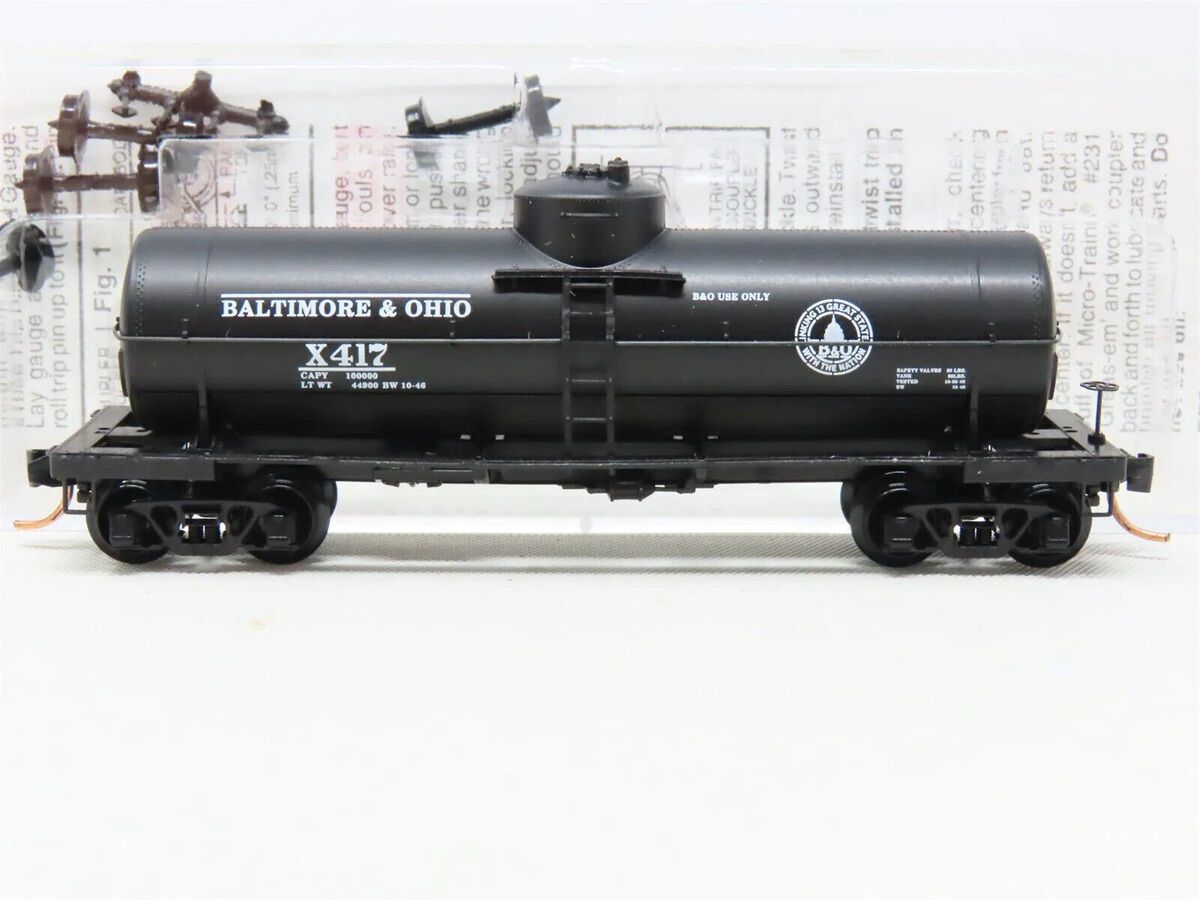Micro-Trains 06500020 N Scale Baltimore & Ohio Single Dome 39' Tank Car #X417 NIB