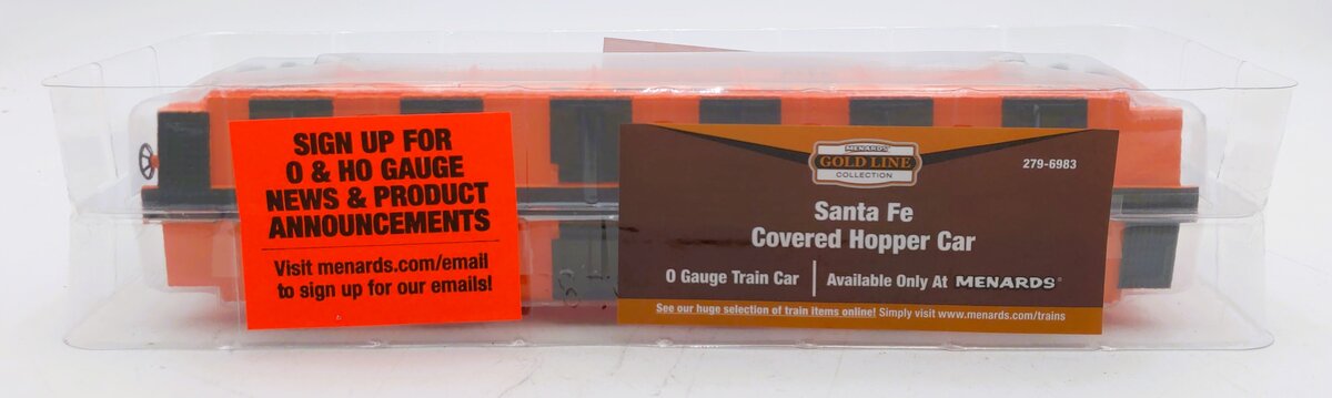 Menards 279-6983 O Santa Fe Covered Hopper #7511 LN/Box