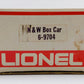 Lionel 6-9704 O Gauge Norfolk and Western Tuscan Boxcar EX/Box