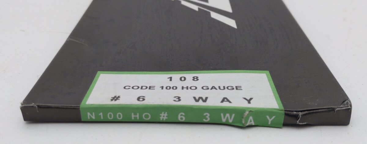 Shinohara Track 108 HO Code 100 Nickel Silver #6 3-Way Turnout Switch Track