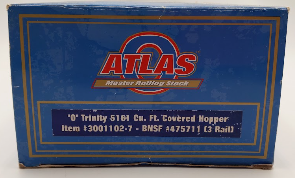 Atlas 3001102-7 Custom O Gauge NOKL Trinity Covered Hopper #13320 (3Rail) EX/Box