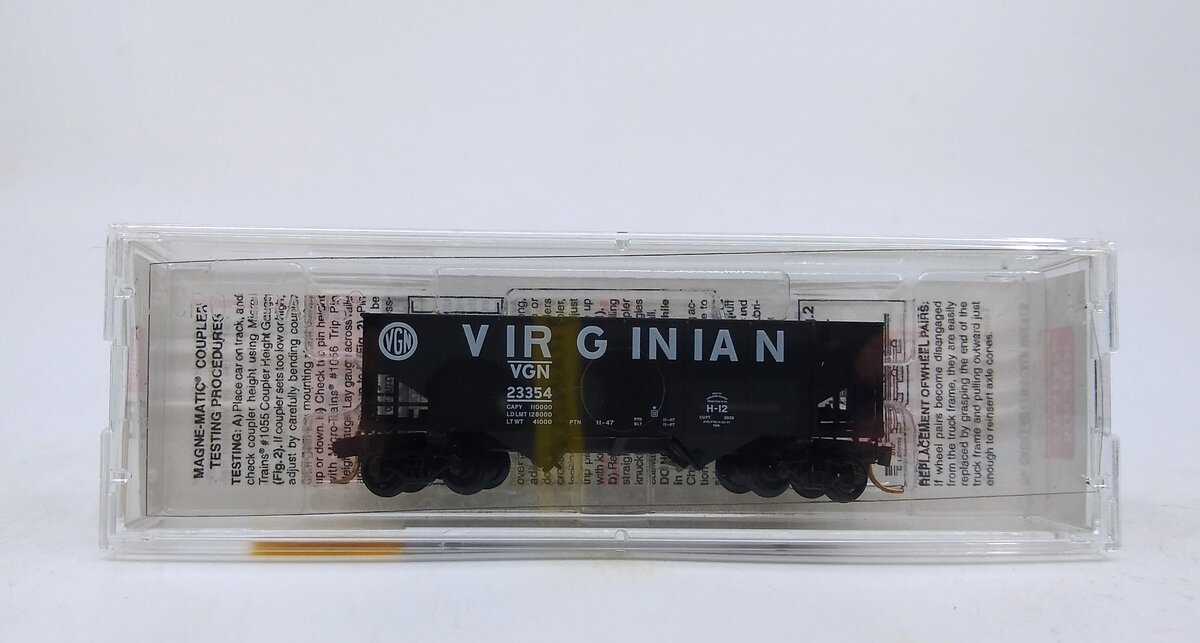 Micro-Trains 05600200 N Scale Virginian 33' Twin Bay Rib Side Hopper #23354