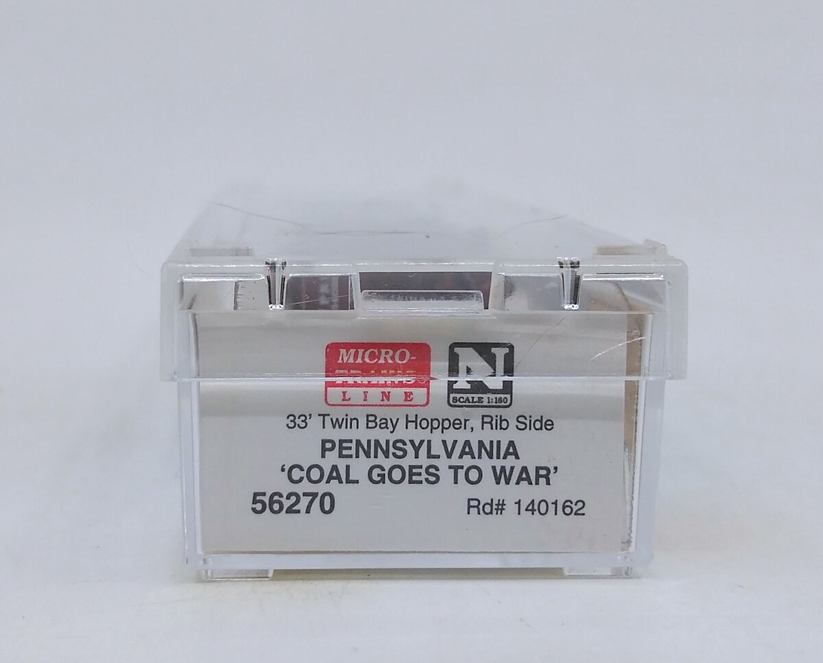 Micro-Trains 05600270 N Pennsylvania 33' Twin Bay Rib Side Hopper #140162 LN/Box