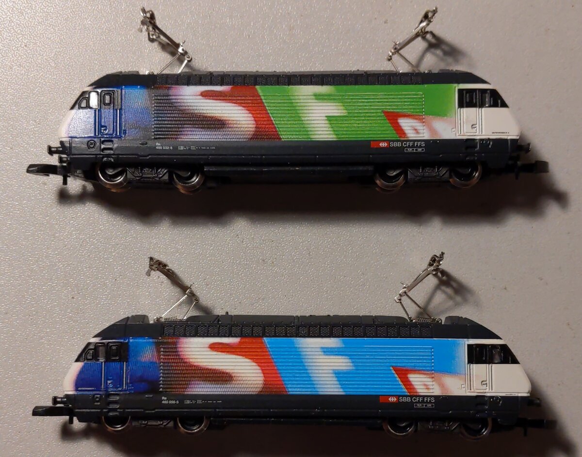 Marklin 88446 Z SBB Class 460 Electric Locomotive Set (Set of 2)