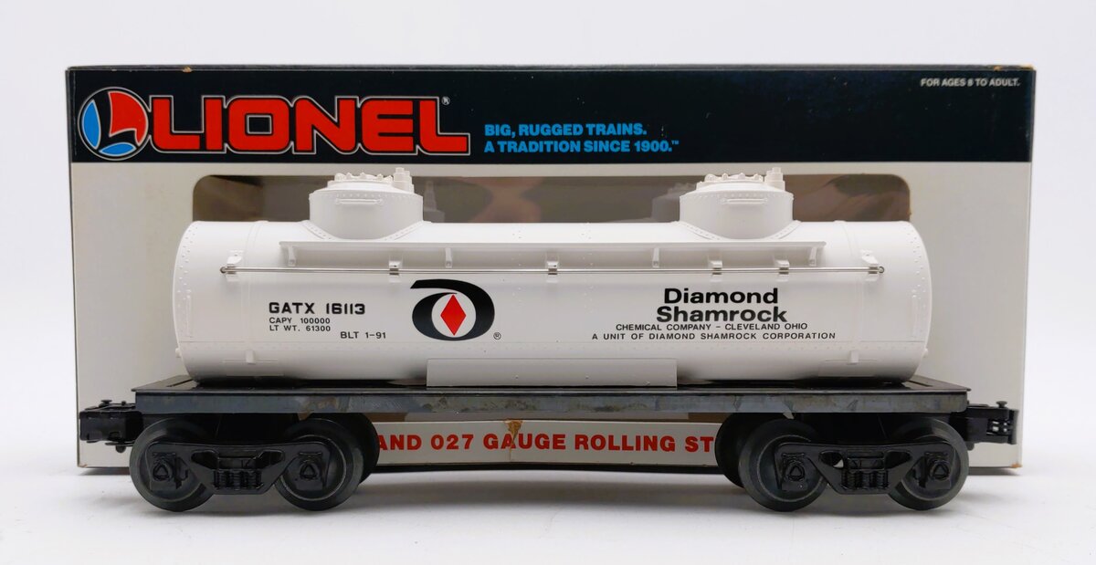 Lionel 6-16113 O Gauge Diamond Shamrock Two-Dome Tank Car LN/Box
