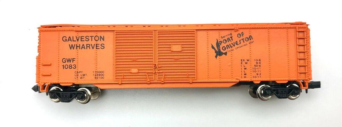 Con-Cor N Scale Galveston Wharves Box Car #1083 LN/Box
