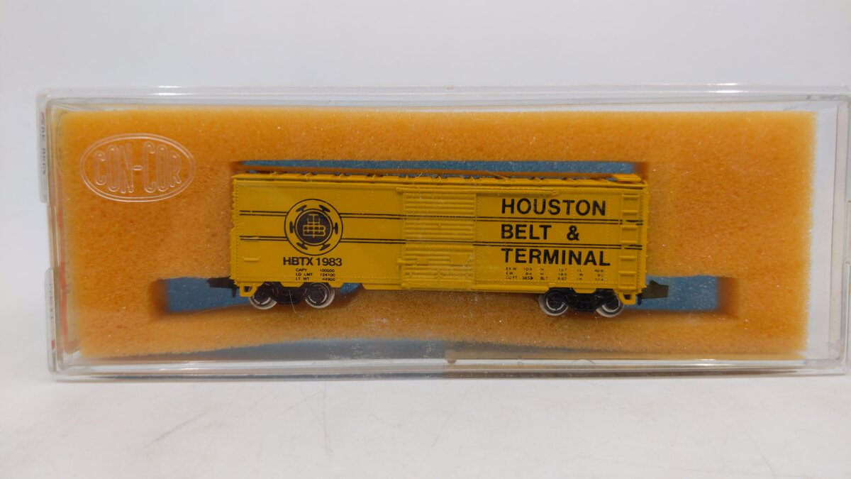 Con-Cor N Scale Houston Belt & Terminal Box Car #1983 LN/Box