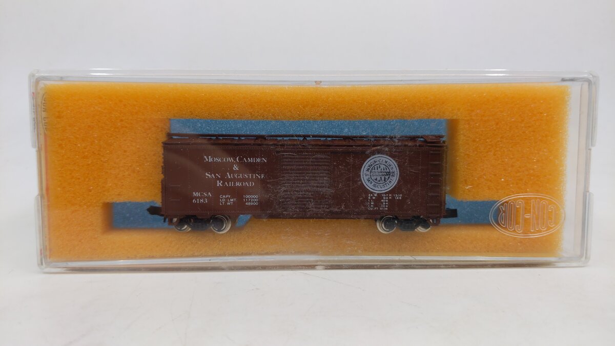 Con-Cor N Scale Moscow Camden & San Augustine Box Car #6183 LN/Box