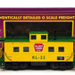 MTH 20-91028 O Gauge Hill Crest Lumber Co. Steel Lighted Caboose LN/Box