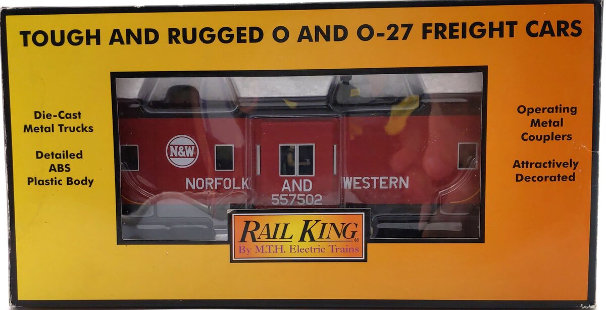 MTH 30-77211 O Norfolk & Western Bay Window Caboose #557502