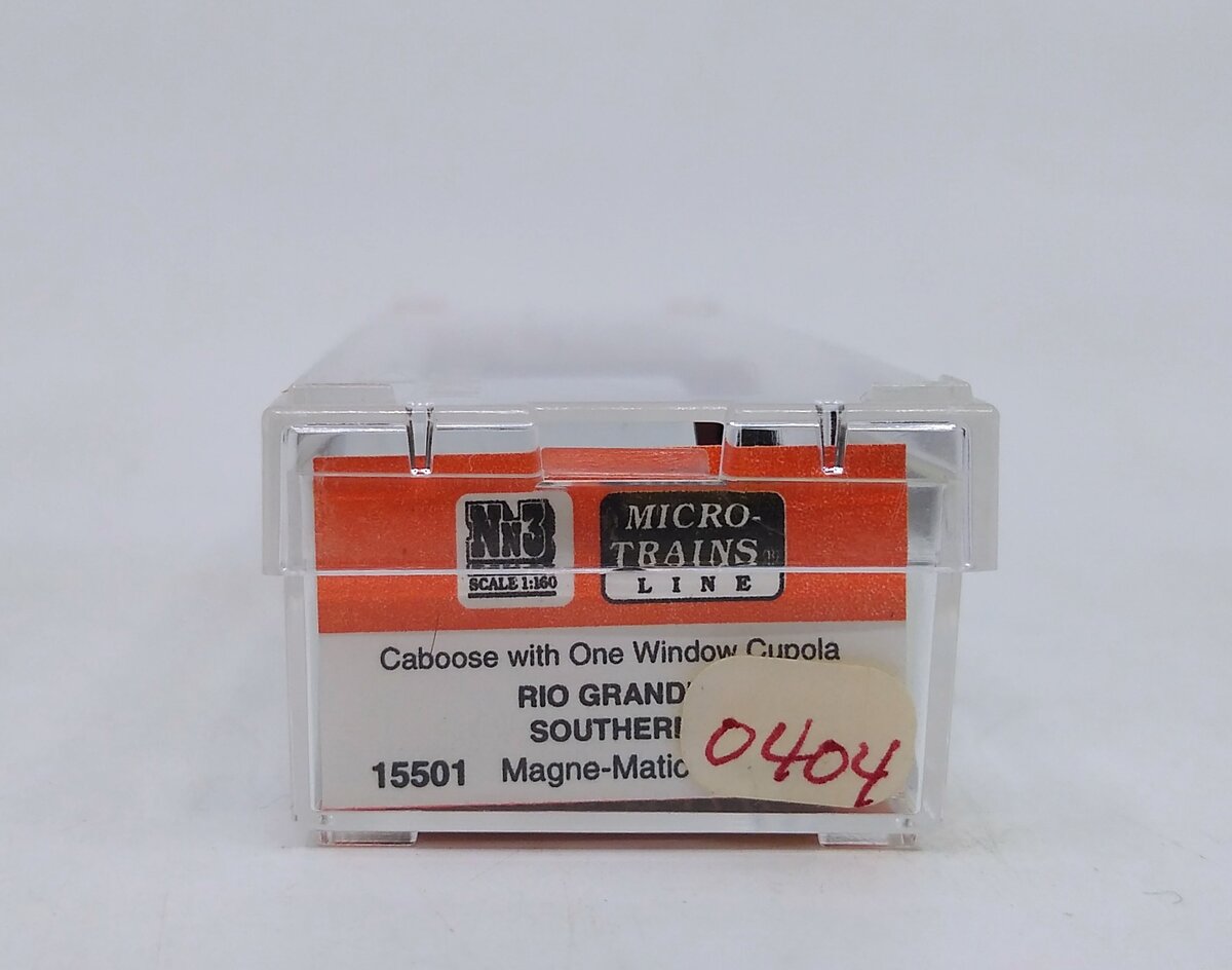 Micro-Trains 15501 Nn3 Rio Grande Southern Caboose w/ One Window Cupola #0404 LN/Box