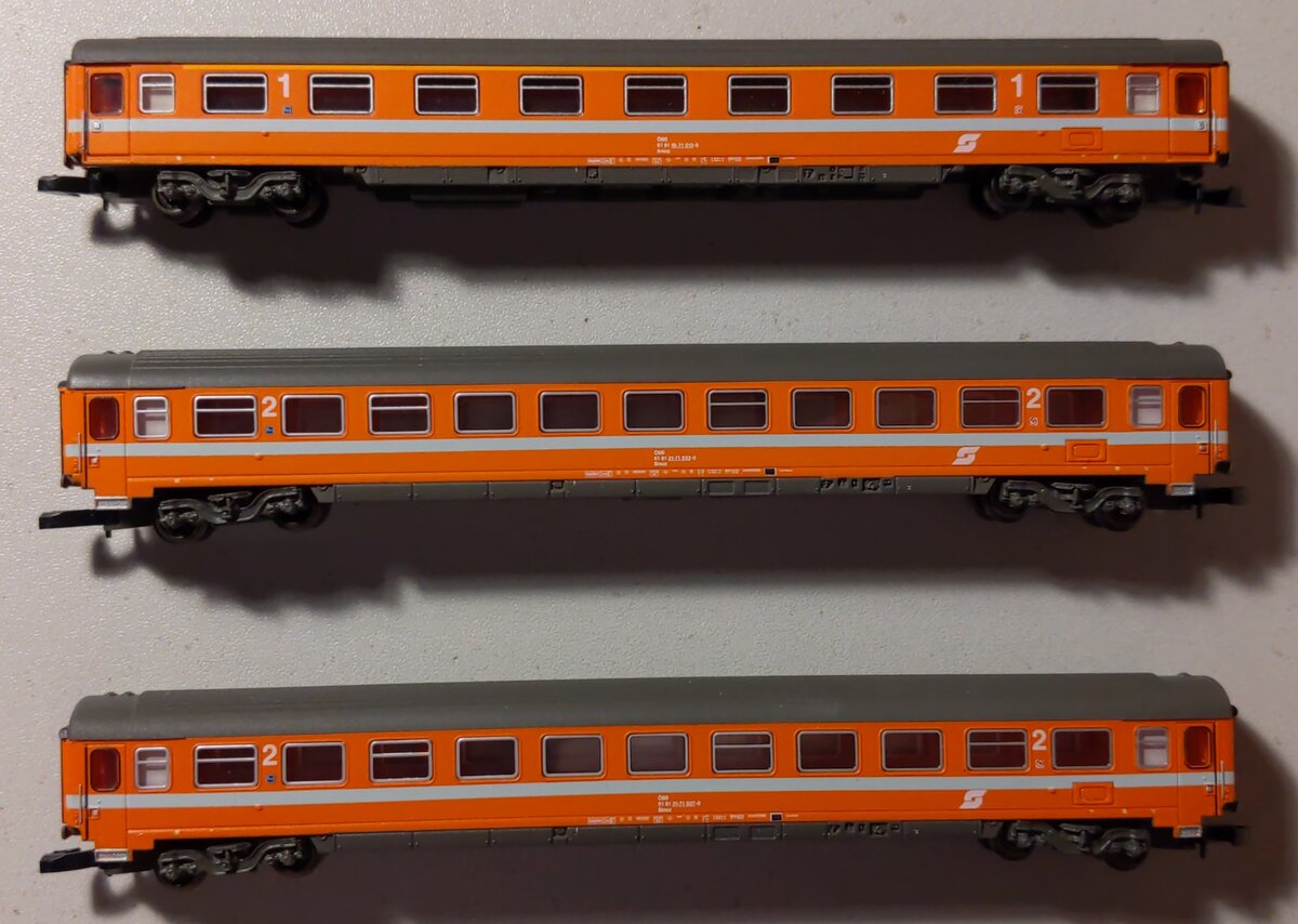 Marklin 87343 Z OBB Eurofima Express Train Passenger Car Set (Set