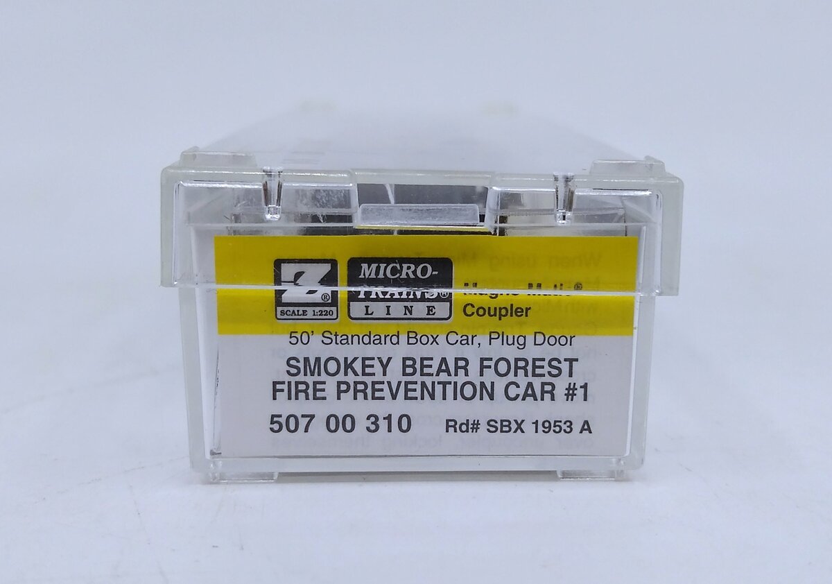 Micro-Trains 50700310 Z SBX Smokey Bear 50' Plug Door Box Car #1953A LN/Box