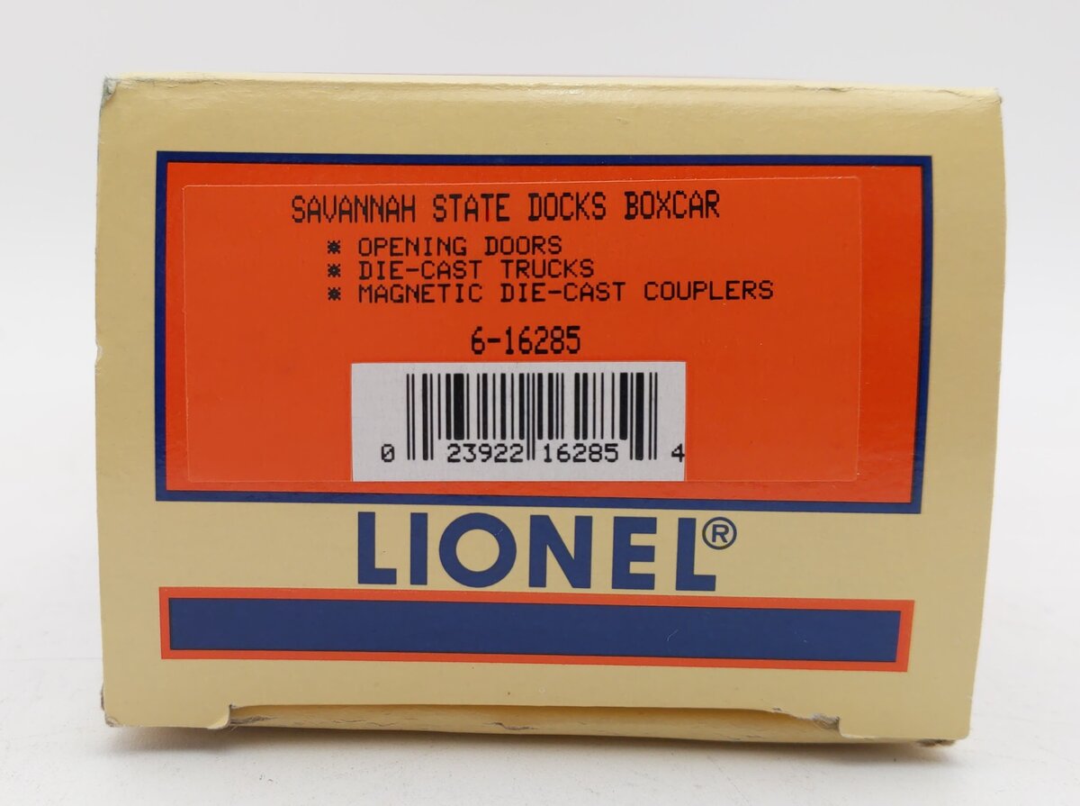 Lionel 6-16285 O Gauge Savannah State Docks Boxcar #9700 LN/Box