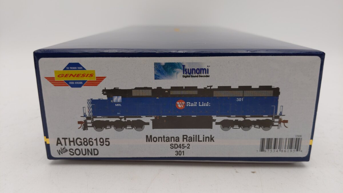 Athearn G86195 HO Montana RailLink SD45-2 with DCC & Sound #301