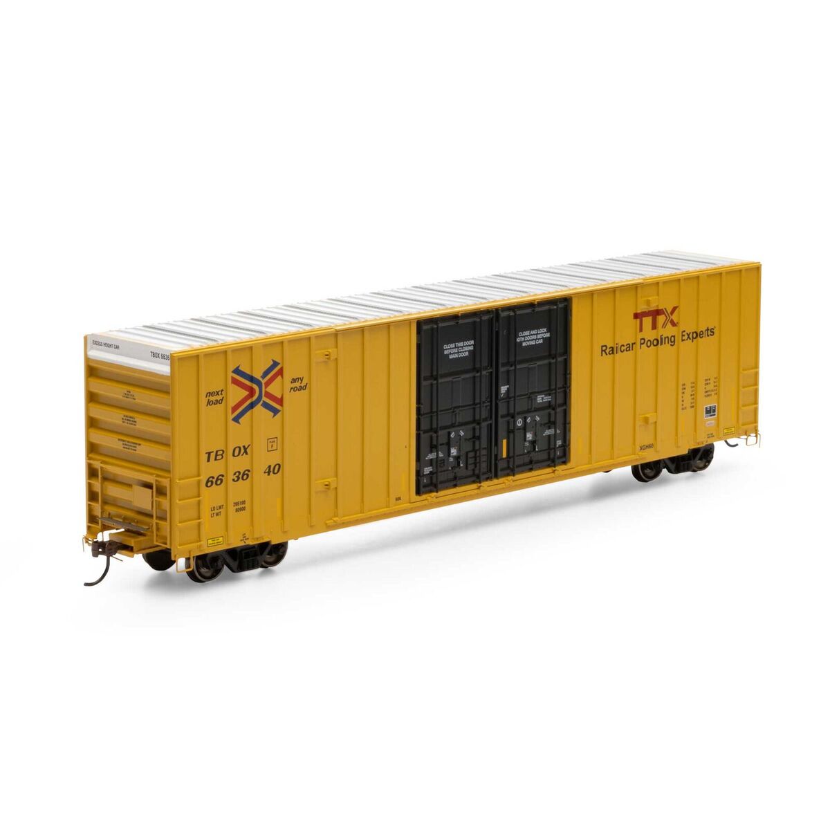 Athearn 75296 HO TBOX/Frwrd Think RTR 60' Gunderson Boxcar #663640