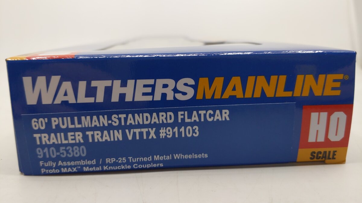 Walthers 910-5380 HO TTX VTTX RTR 60' Pullman-Standard Flatcar #91103