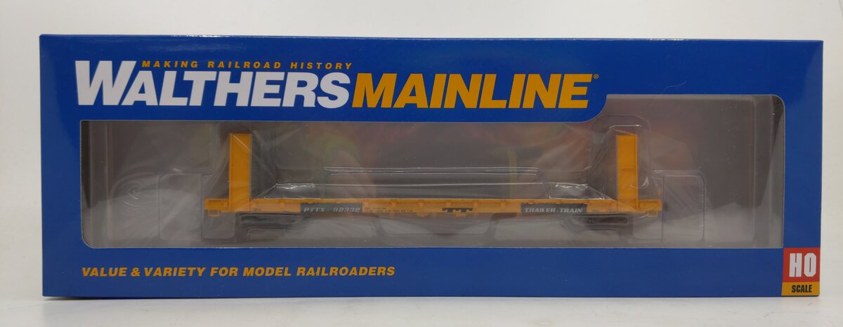 Walthers 910-5850 HO PTTX RTR 60' Pullman-Standard Bulkhead Flatcar #92332