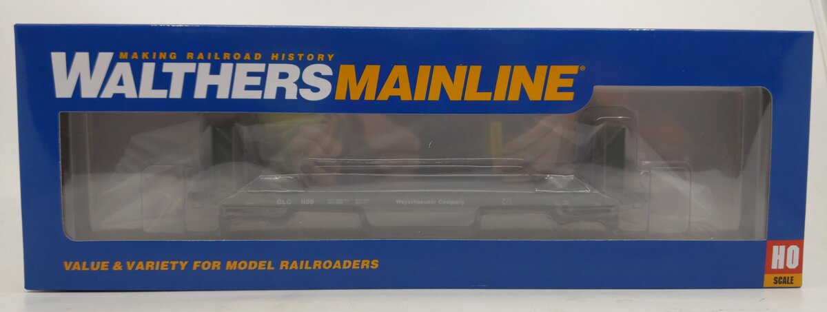 Walthers 910-5855 HO Weyerhaeuser 60' Pullman-Standard Bulkhead Flatcar #1106