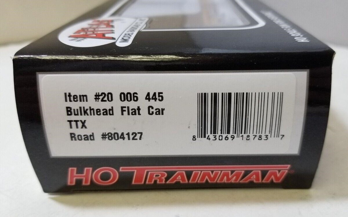 Atlas 20006445 HO TTX TM 68' Bulkhead Flat Car #804127