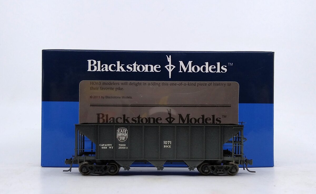 Blackstone Models 340706W HOn3 East Broad Top 3-Bay Hopper #1071 - Weathered